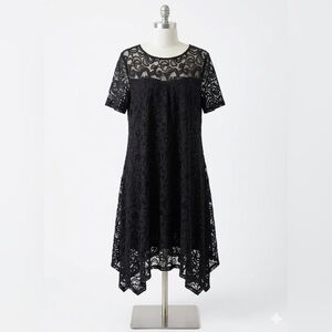 Lane Bryant Black Lace Overlay Dress 22/24 (size)